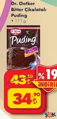 DR. OETKER BİTTER ÇİKOLATALI PUDİNG 111 G fiyat ve kampanya bilgisi